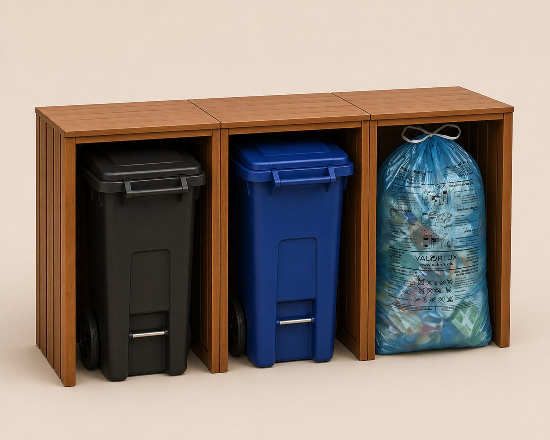 Trois modules clipsés